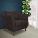 Ver imagem 6 de Poltrona Decorativa Sala de Estar Pés Palito Lubbock Couro Marrom - Gran Belo