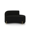 Ver imagem 5 de Sofá 2 Lugares Orgânico 140cm Pé Dourado Morgan Veludo Preto D03 - D’Rossi