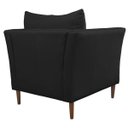 Ver imagem 7 de Poltrona Decorativa Sala de Estar Pés Palito Lubbock Couro Preto - Gran Belo