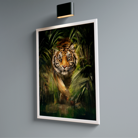 Quadro Tigre na Grama