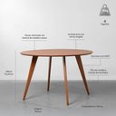Ver imagem 2 de Mesa de Jantar Square Laminada Redonda Natural - 1,08m Abra Casa