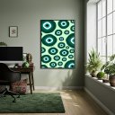 Ver imagem 2 de Quadro Decorativo Olhos Gregos Verdes - 70x50cm:moldura Preta