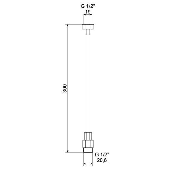 Engate Flexivel Meber 6030 30 cm Trancado - 2