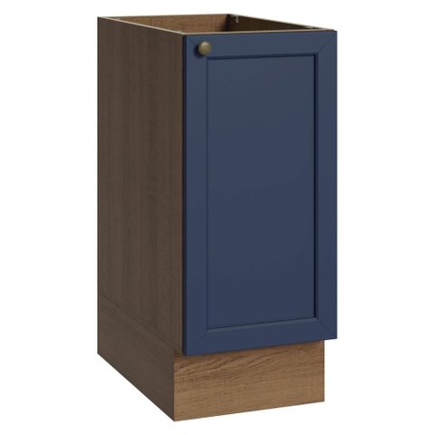 Balcão de Cozinha 35 cm 1 Porta (sem Tampo) Rustic/Azul Vik Madesa