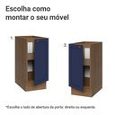 Ver imagem 4 de Balcão de Cozinha 35 cm 1 Porta (sem Tampo) Rustic/Azul Vik Madesa