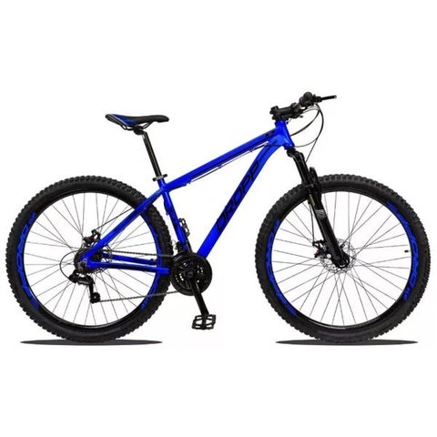 Bicicleta Aro 29 Alumínio 21v Quadro 17 Freio Disco Mêcanico Z1 Azul Preto - Dropp