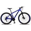 Ver imagem 1 de Bicicleta Aro 29 Alumínio 21v Quadro 17 Freio Disco Mêcanico Z1 Azul Preto - Dropp