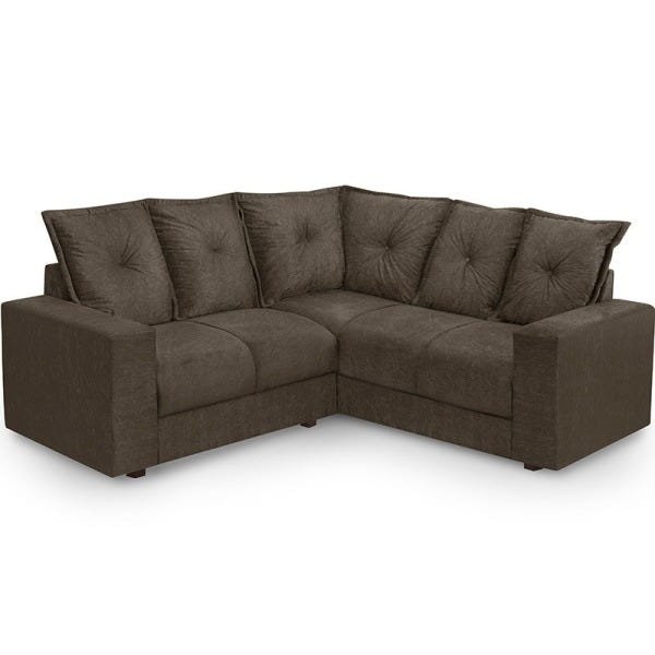 Sofá de Canto Aron Marrom MadeiraMadeira