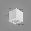 Ver imagem 2 de Plafon Spot Sobrepor Quadrado Box Branco P/ PAR20 Orluce OR1414 ST2755