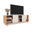 Ver imagem 1 de Rack Los Angeles para Tv 65” 2 Puertas J Carvalho - Freijo/off White