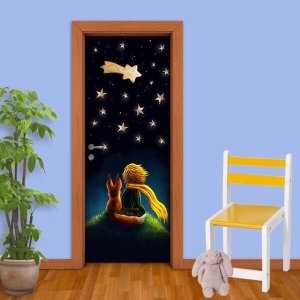 Adesivo de Porta Pequeno Príncipe Arte Destaque M - 0,83 X 2,13 Metros