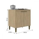 Ver imagem 4 de Balcão de Cozinha 80 Cm 2 Portas 1 Prateleira 51712 Dourado - Jcarvalho