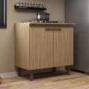 Ver imagem 1 de Balcão de Cozinha 80 Cm 2 Portas 1 Prateleira 51712 Dourado - Jcarvalho