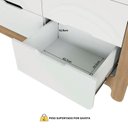 Ver imagem 5 de Quarto Infantil Completo Guarda-Roupa Closet e Cama Casal Montessoriana 100% MDF Olivia e Mark Branco/Louro Freijó Grann