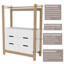 Ver imagem 7 de Quarto Infantil Completo Guarda-Roupa Closet e Cama Casal Montessoriana 100% MDF Olivia e Mark Branco/Louro Freijó Grann