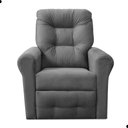 Ver imagem 4 de Poltrona Reclinável Villa Savana Suede Cinza com Encosto Ajustável 110kg Matrix