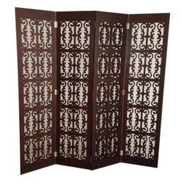 Biombo 4 Folhas 172X180cm Mdf Modelo 2 Rustico Vazado - 1