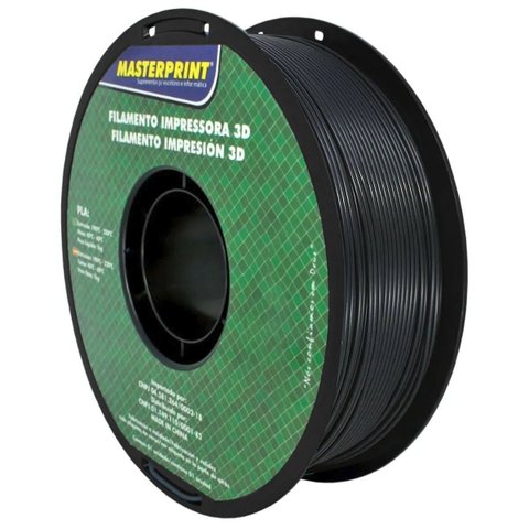 Filamento 3d - Pla Preto - Rolo 1kg (1.75mm)