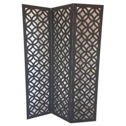 Biombo 3 Folhas 129X180cm Mdf Modelo 8 Rustico Vazado - 1