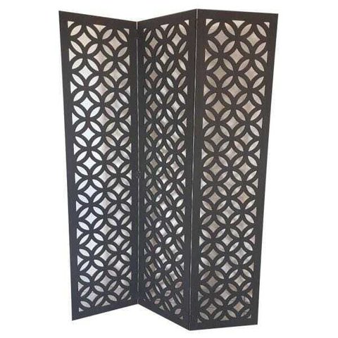 Biombo 3 Folhas 129X180cm Mdf Modelo 8 Rustico Vazado