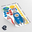 Ver imagem 2 de Adesivo Kit Infantil menino foguete astronauta espaço