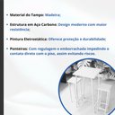 Ver imagem 3 de Conjunto Mesa Alta Bar Bistrô Branca 2 Bancos Imbuia Botequim Industrial White Don Castro Decor