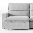 Ver imagem 7 de Sofá 4 Lugares Madri Retrátil Reclinável Linho Cinza 240cm
