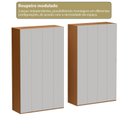 Ver imagem 5 de Guarda Roupa Casal 8 Portas 6 Gavetas Rio Clean Cinza Yescasa