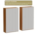 Ver imagem 5 de Guarda Roupa Casal 8 Portas 6 Gavetas Rio Clean Cinza Yescasa