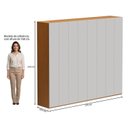 Ver imagem 3 de Guarda Roupa Casal 8 Portas 6 Gavetas Rio Clean Cinza Yescasa