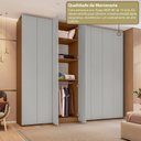 Ver mais imagens de Guarda Roupa Casal 8 Portas 6 Gavetas Rio Clean Cinza Yescasa