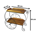 Ver imagem 6 de Carrinho de Chá para Área Gourmet Rústico Ferro e Madeira