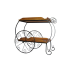 Ver imagem 3 de Carrinho de Chá para Área Gourmet Rústico Ferro e Madeira
