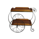 Ver imagem 5 de Carrinho de Chá para Área Gourmet Rústico Ferro e Madeira