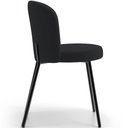 Ver imagem 2 de Kit 4 Cadeiras Sala de Jantar Estofada Gavi L02 Bouclê Preto - Lyam Decor