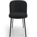 Ver imagem 5 de Kit 4 Cadeiras Sala de Jantar Estofada Gavi L02 Bouclê Preto - Lyam Decor