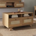 Ver imagem 1 de Mesa de Centro Decor 2 Gavetas Carvalho - Pnr Móveis