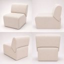 Ver imagem 6 de Poltrona Decorativa Zoe Orgânica para Sala Recepção Hall Moderna Minimalista Luxo Linho Premium Easy