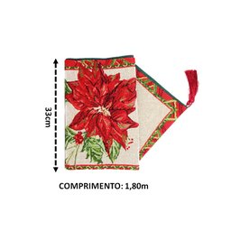 Caminho de Mesa Gobelin Rústico Trilho de Mesa Natal Luxo 33cm x 180cm - Magizi - 2