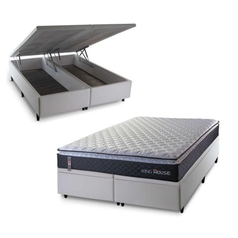 Cama Box Baú Dakota Espuma D33 Queen 158x198 King House