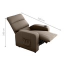 Ver imagem 3 de Poltrona Copenhague Azul em Veludo 60cm com Courino Whisky para Sala Quarto e Recepção