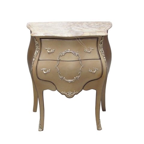 Cômoda Bombê Luxo Bronze Marmore Madeira Maciça Formosa