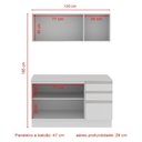 Ver imagem 4 de Cozinha Compacta 100% Mdf Smart 120 Cm Modulada Madesa