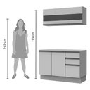 Ver imagem 6 de Cozinha Compacta 100% Mdf Smart 120 Cm Modulada Madesa