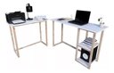 Ver imagem 6 de Kit Mesa Computador Gamer Madeira Pinus Rustico Compacta Technox Branco