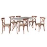 Conjunto Mesa de Jantar 6 Cadeiras Katrina Cobre Trama Premium Cobre e Branco 150 Cm - 2