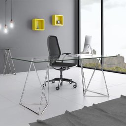 Mesa de Escritório Cavalete Arame Bela Vista Cromado New Green - 2