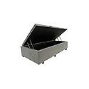 Ver imagem 5 de Cama Solteiro Cinza com Baú para Quarto Pequeno – Blindada Mdf 88cm