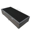 Ver imagem 2 de Cama Solteiro Cinza com Baú para Quarto Pequeno – Blindada Mdf 88cm