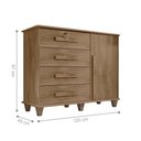 Ver imagem 2 de Cômoda com 4 Gavetas Lyons Cinamomo